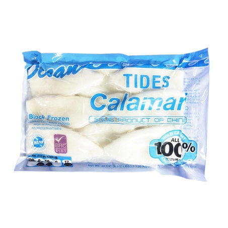 Wholesale Ocean Tide Case 5-8 Calamari Tubes Only Frozen- Bulk
