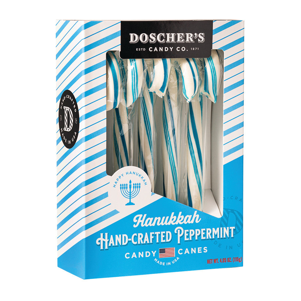 Wholesale Doscher'S Hanukkah Candy Canes 4.05 Oz Box- Bulk