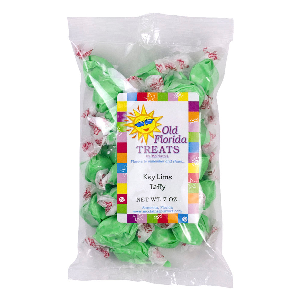 Old Florida Treats Key Lime Taffy 7 Oz Bag *Fl Dc Only*