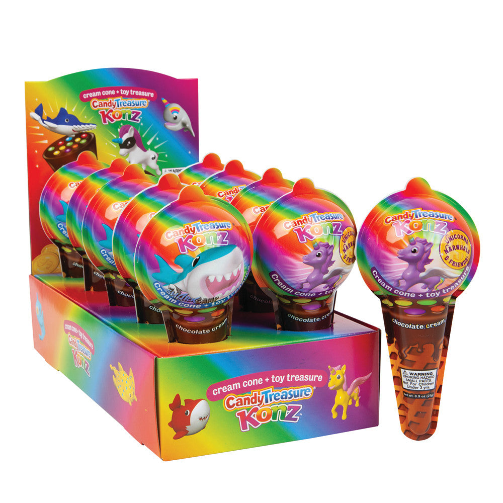 Wholesale Candy Treasure Konz Ice Cream Cone With Toy Surprise- Bulk