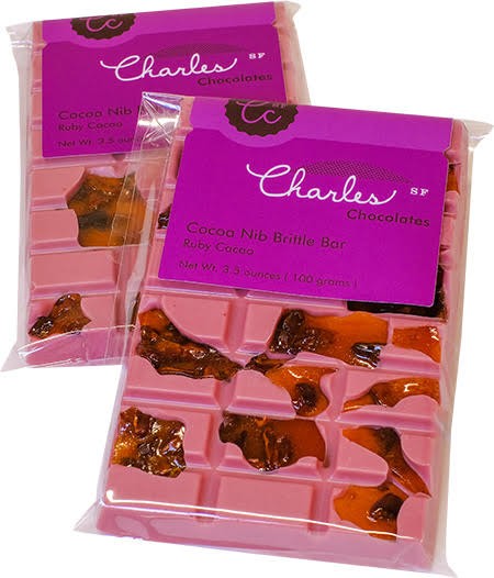 Wholesale Cc Ruby Cocoa Nib Brittle Bar- Bulk