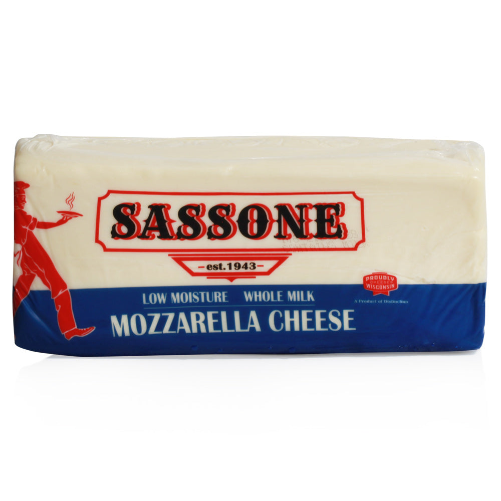 Wholesale Sassone Each Whole Milk Mozzarella Cheese Loaf- Bulk