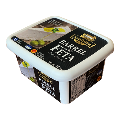 Wholesale Arahova Feta Barrel Aged (Pack In Brine) Cheese 400 Gram- Bulk