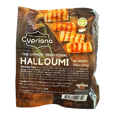 Wholesale Cypriana Halloumi Traditional V.P. Cypriana Cheese 10 Kg- Bulk