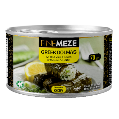 Wholesale Finemeze Dolmas Greek -Stuffed Vine Leaves 400 G- Bulk