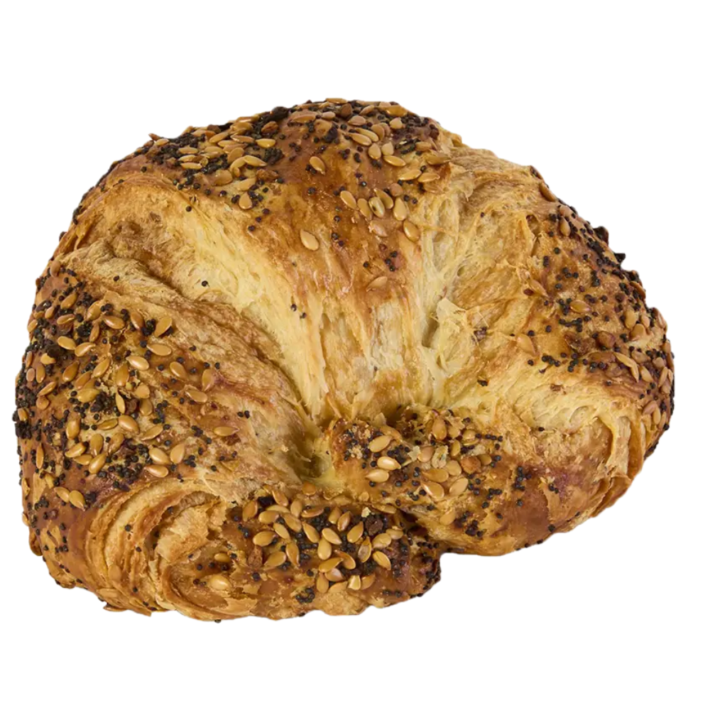 Wholesale White Toque Case Everything Seasoning Curved Croissant- Bulk