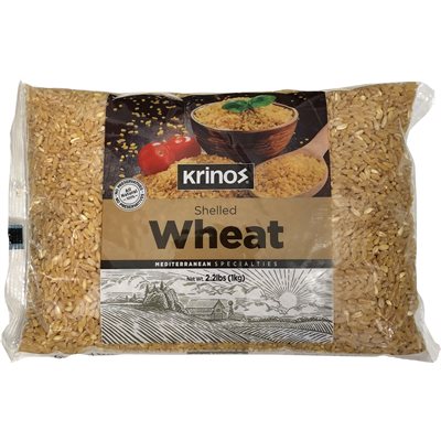 Wholesale Krinos Shelled Wheat 2.2Lb (1Kg) Bag- Bulk