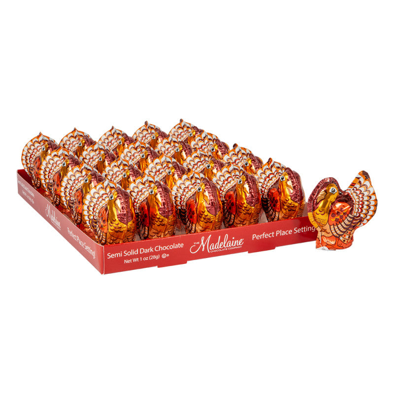 Wholesale Madelaine Semi Solid Dark Chocolate Turkey 1 Oz- Bulk
