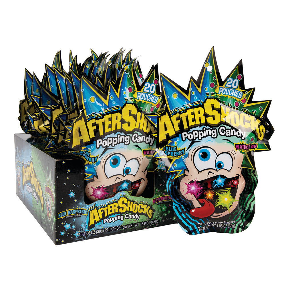 Wholesale Aftershocks Raspberry & Watermelon 1.06 Oz Popping Candy- Bulk