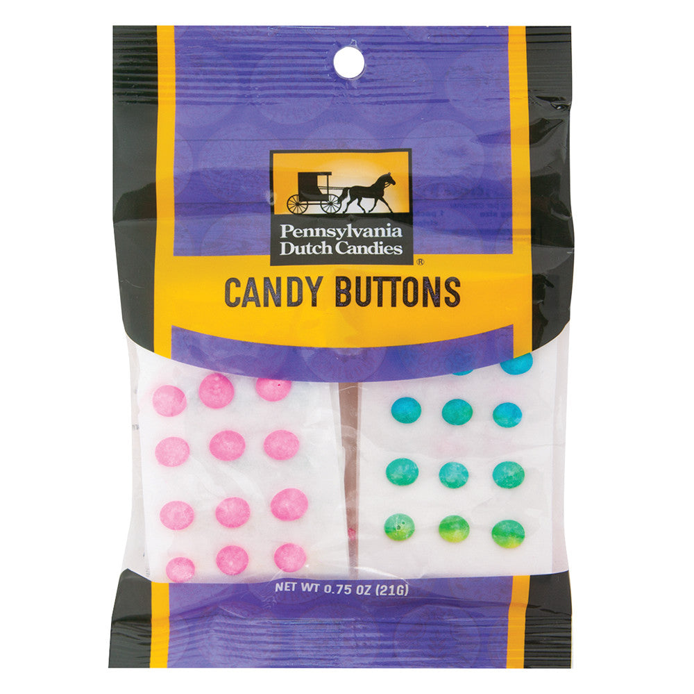 Wholesale Pdc Clear Window Bag Candy Buttons Peg Bag 0.75 Oz- Bulk