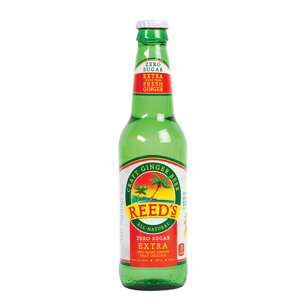 Wholesale Reeds Zero Sugar Extra Ginger Beer 12 Oz Bottle- Bulk