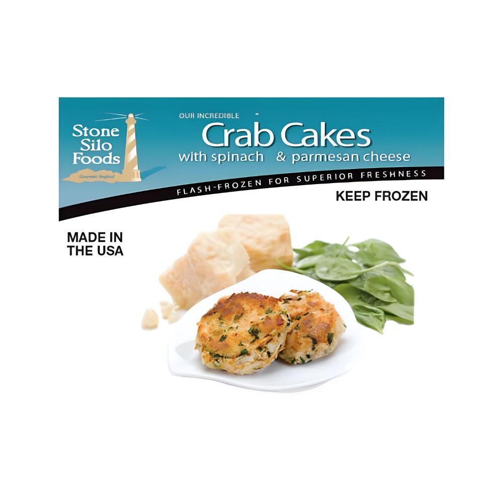 Wholesale Stone Silo Case Spinach Parmesan Crab Cake 3Oz- Bulk