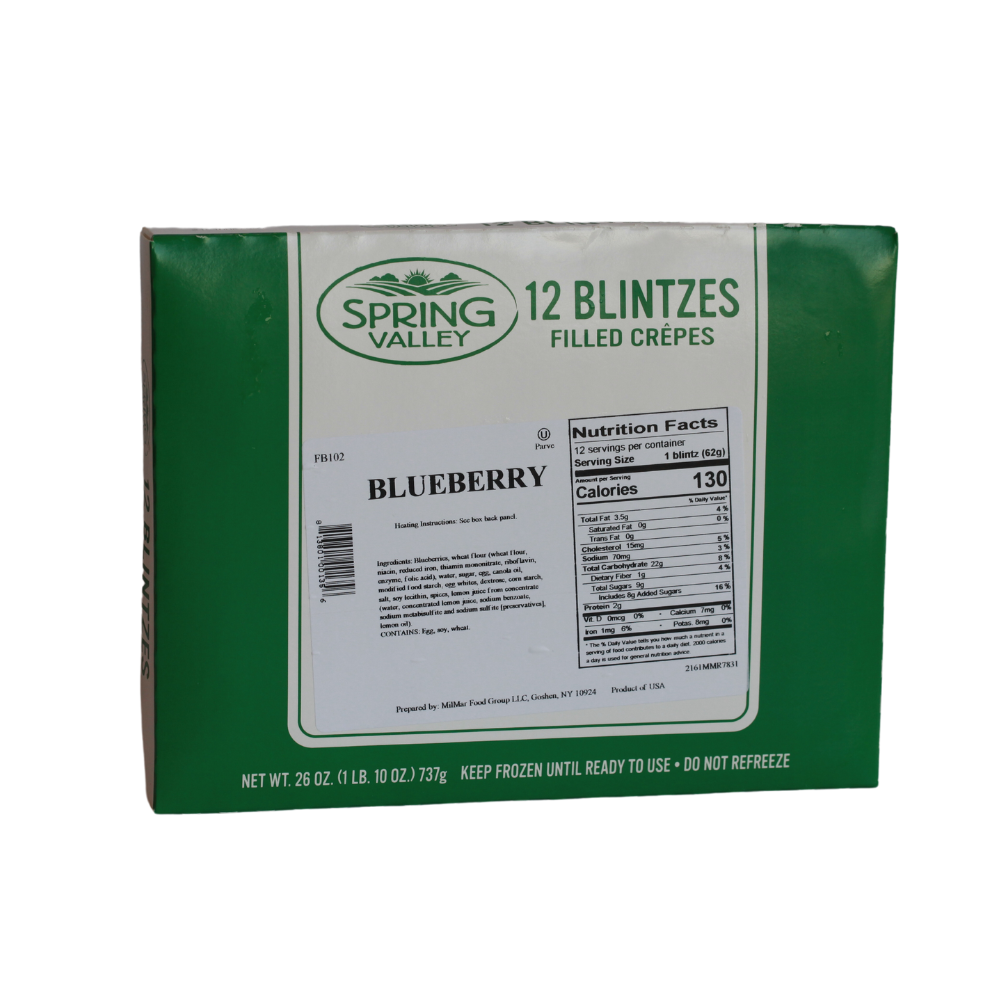 Wholesale Spring Valley Case Blueberry Blintz 2.25Oz- Bulk