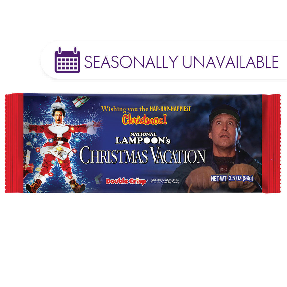 Wholesale Christmas Vacation Milk Chocolate Double Crisp 3.5 Oz Bar- Bulk