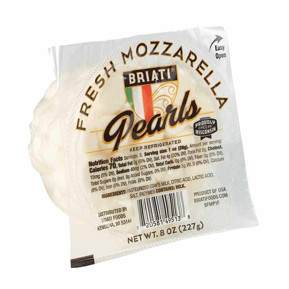 Wholesale Hampton Cheese Fresh Mozzarella Pearls 8 Oz- Bulk
