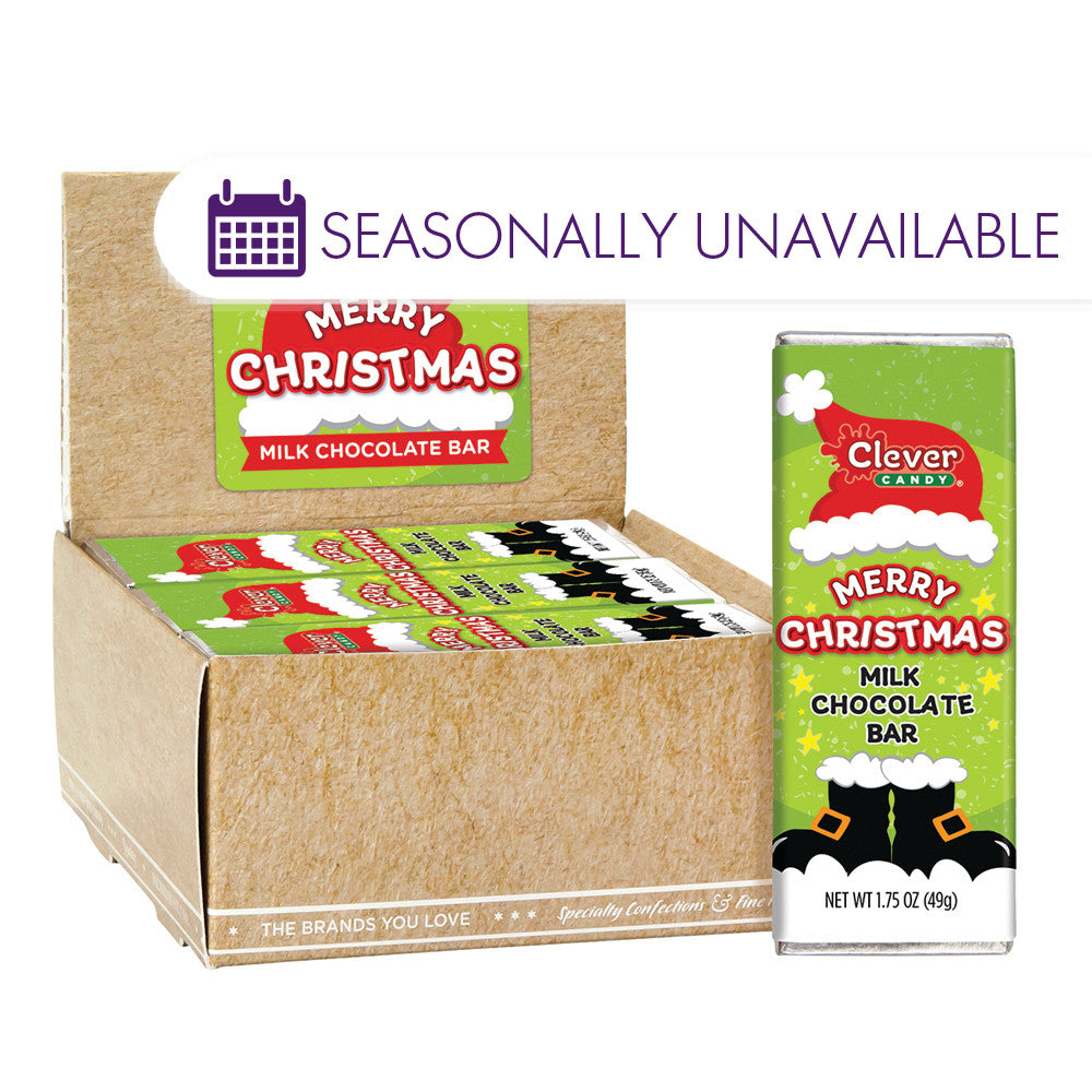 Wholesale Müttenberg Candy Merry Christmas Milk Chocolate 1.75 Oz Bar- Bulk