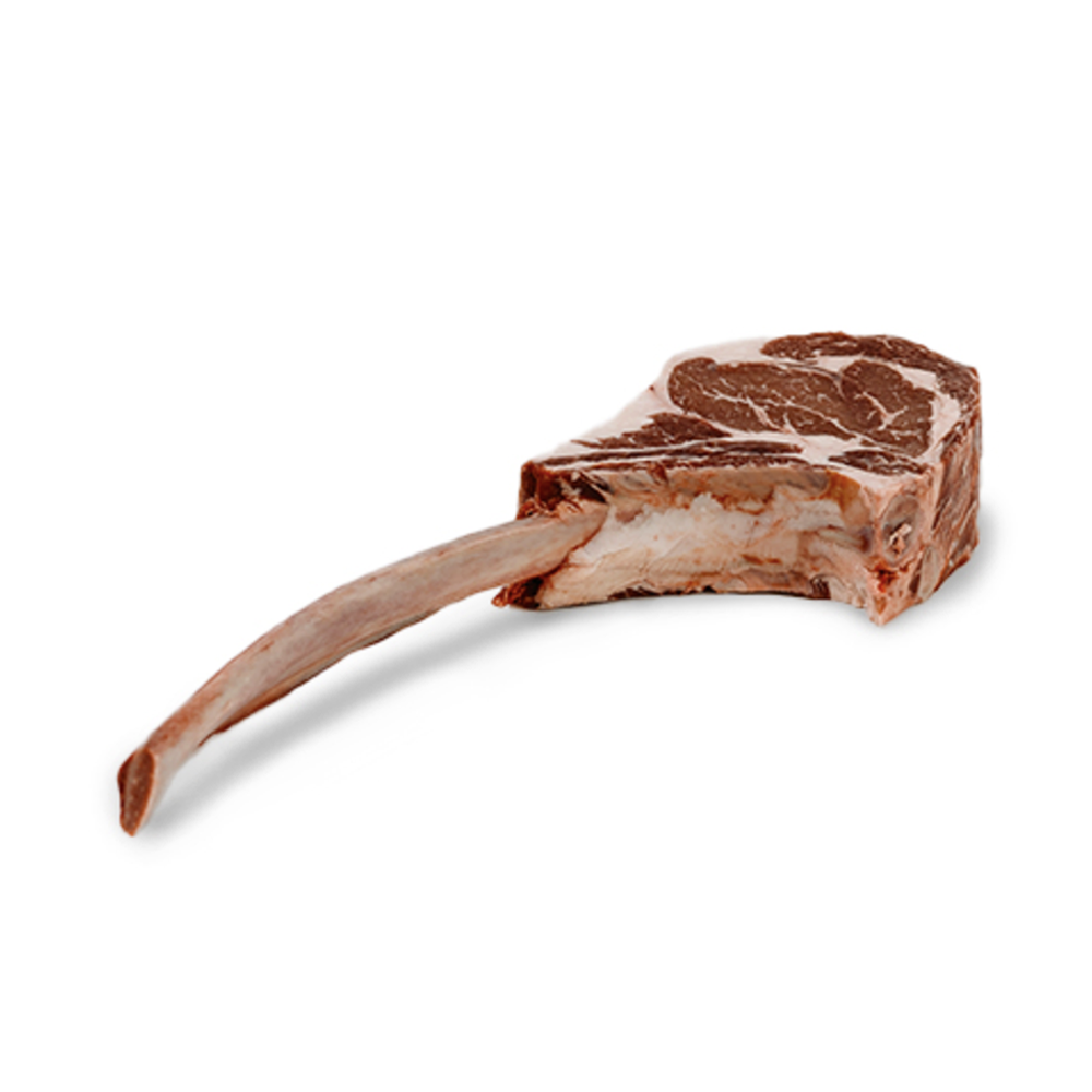 Wholesale Rosewood Beef Tomahawk Rack 8x8 Wagyu 6/7 Bms Half Cut 20lb- Bulk