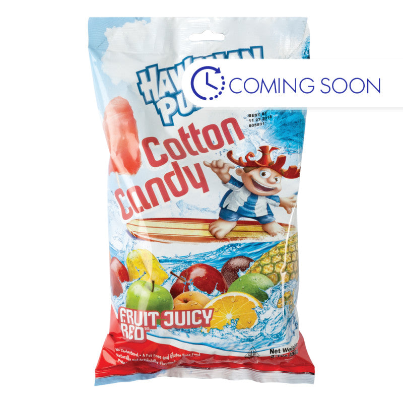 Wholesale Hawaiian Punch Fruit Juicy Red Cotton Candy 3.1 Oz Peg Bag- Bulk