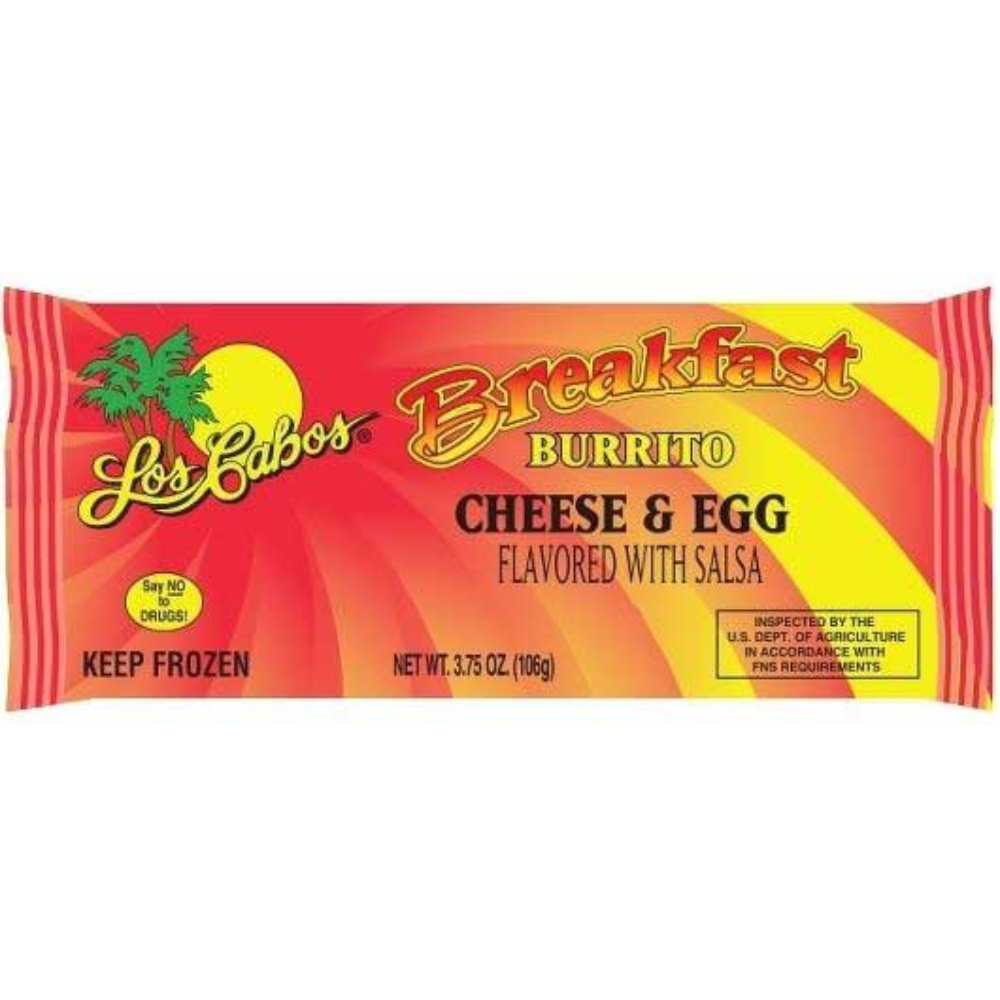 Wholesale Los Cabos Case Egg & Cheese Chili Breakfast Burrito- Bulk