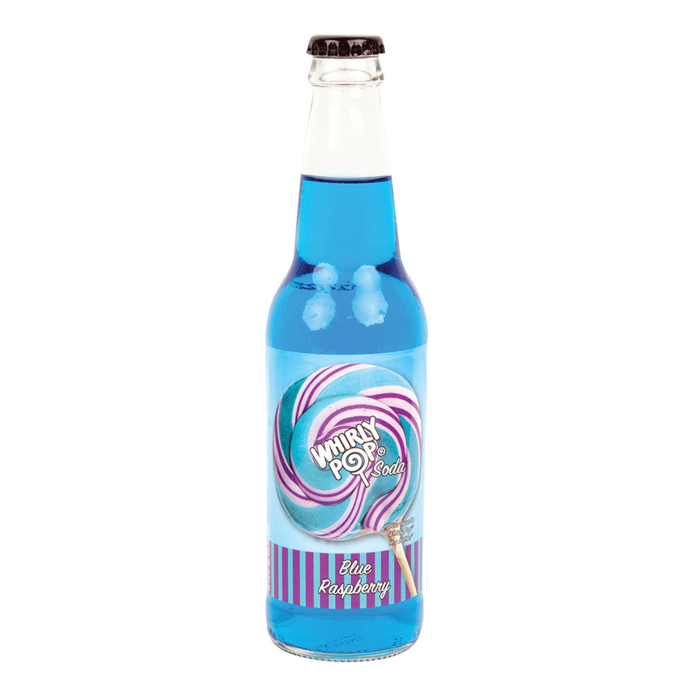 Wholesale Whirly Pop Soda Blue Raspberry 12 Oz Bottle- Bulk