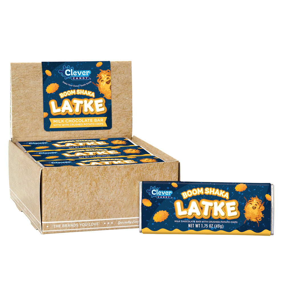 Wholesale Müttenberg Candy Boom Shaka Latke Milk Chocolate Crushed Potato Chips 1.75 Oz Bar- Bulk