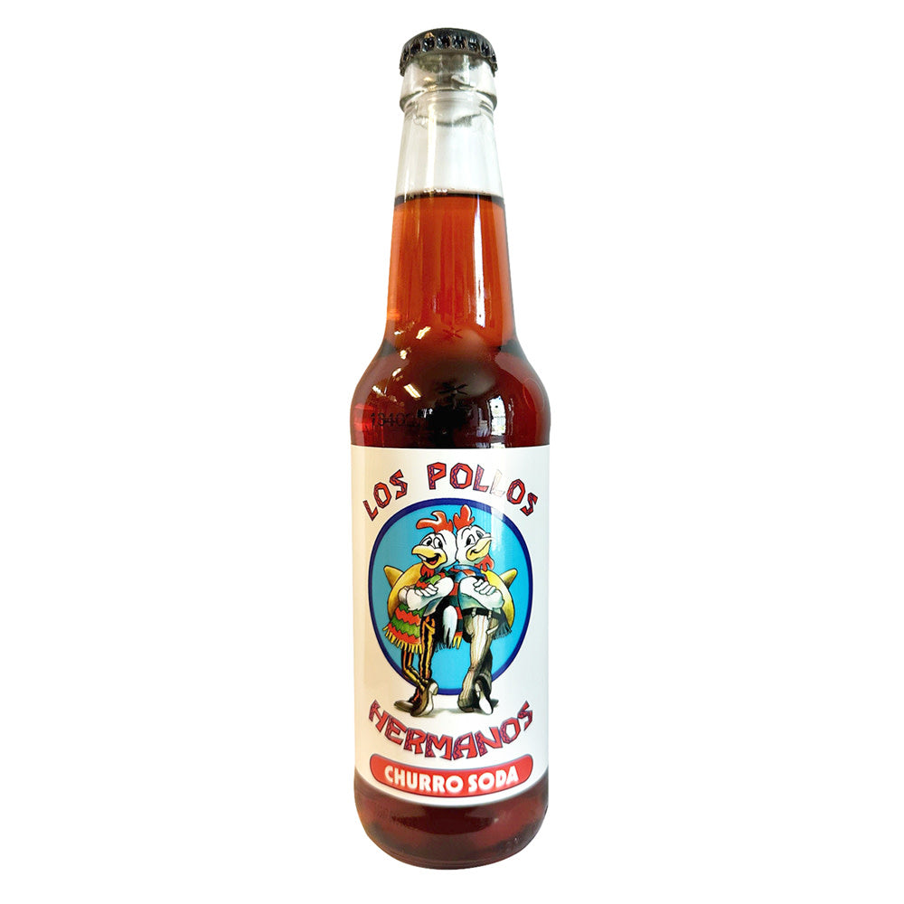 Wholesale Breaking Bad Los Pollos Hermanos Churro Flavored Soda 12 Oz Glass Bottle- Bulk