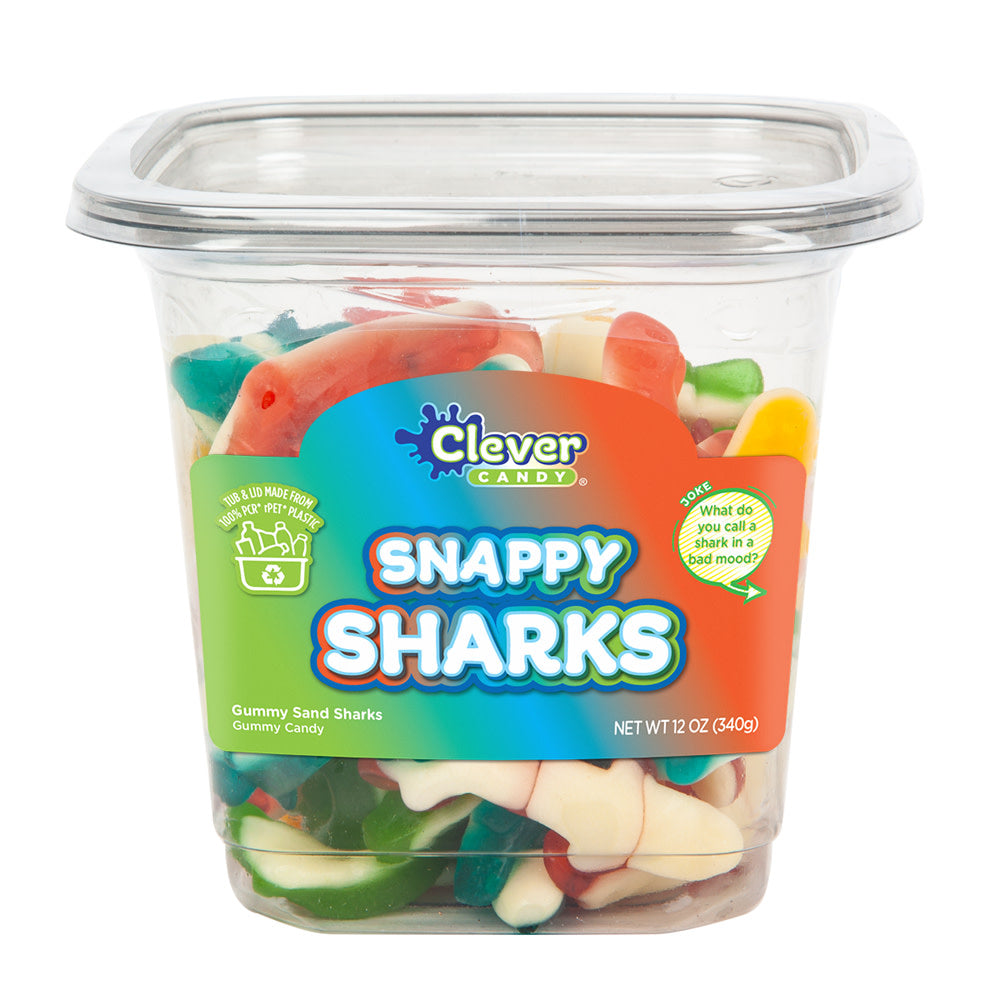 Wholesale Müttenberg Candy Snappy Sharks Gummy Sand Sharks 12 Oz Tub- Bulk