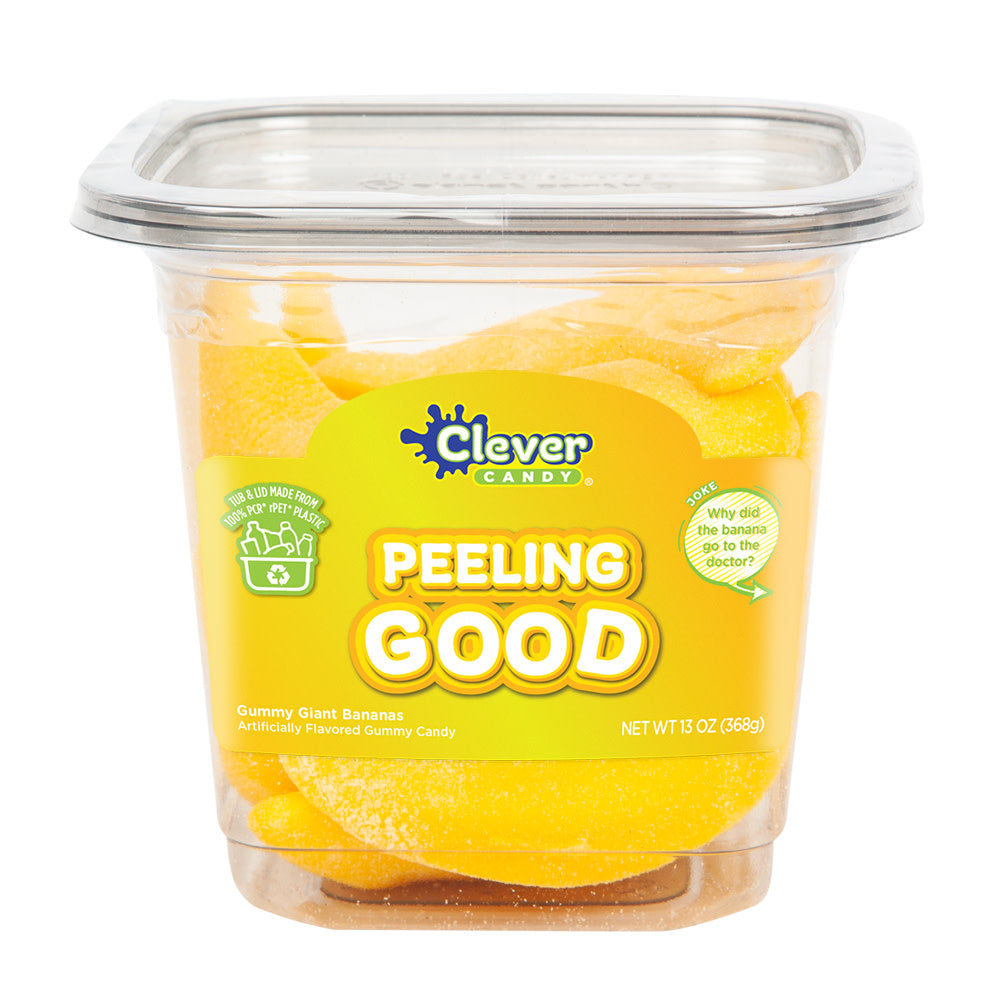 Wholesale Müttenberg Candy Peeling Good Giant Gummy Bananas 13 Oz Tub- Bulk
