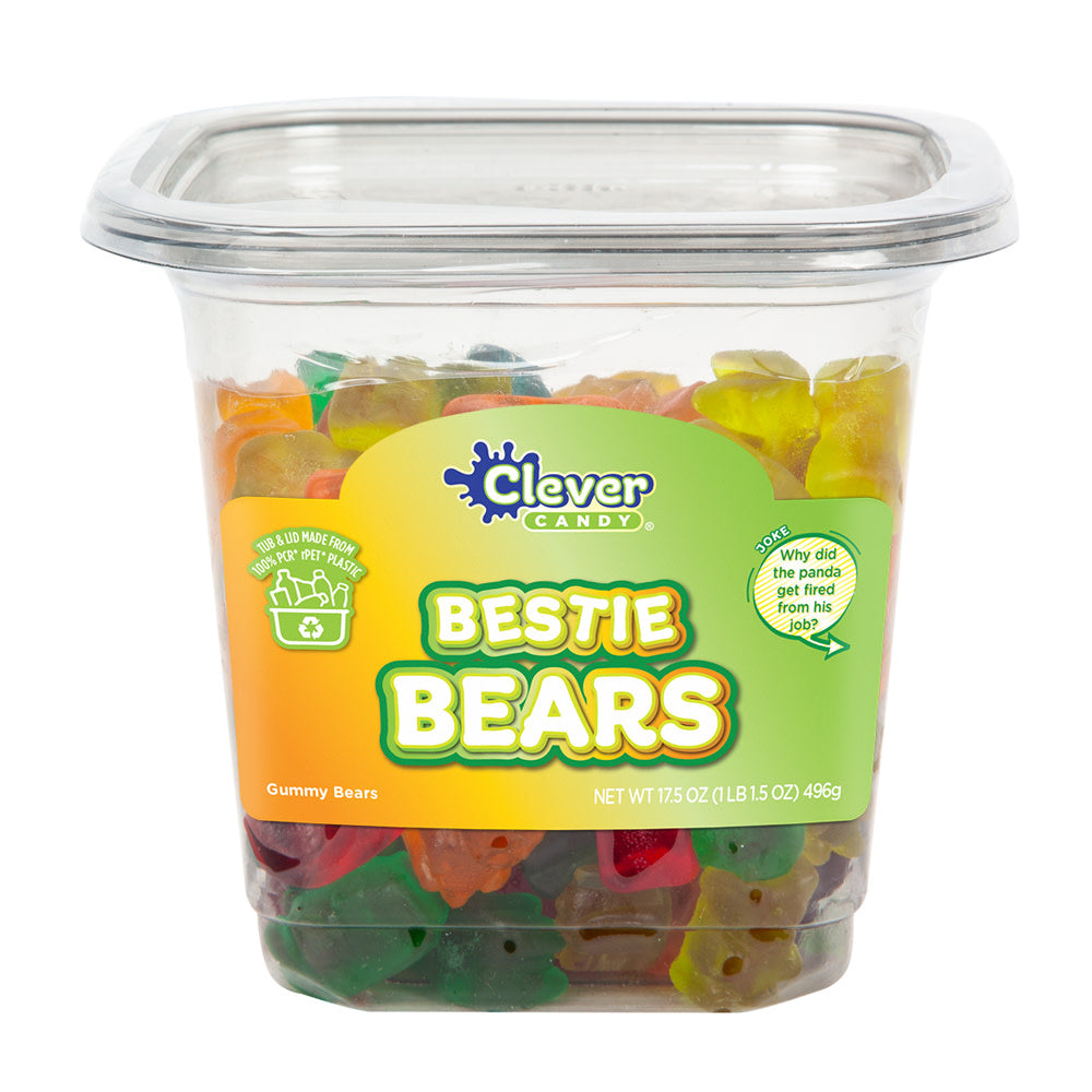 Wholesale Müttenberg Candy Bestie Bears Assorted Gummy Bear 17.5 Oz Tub- Bulk