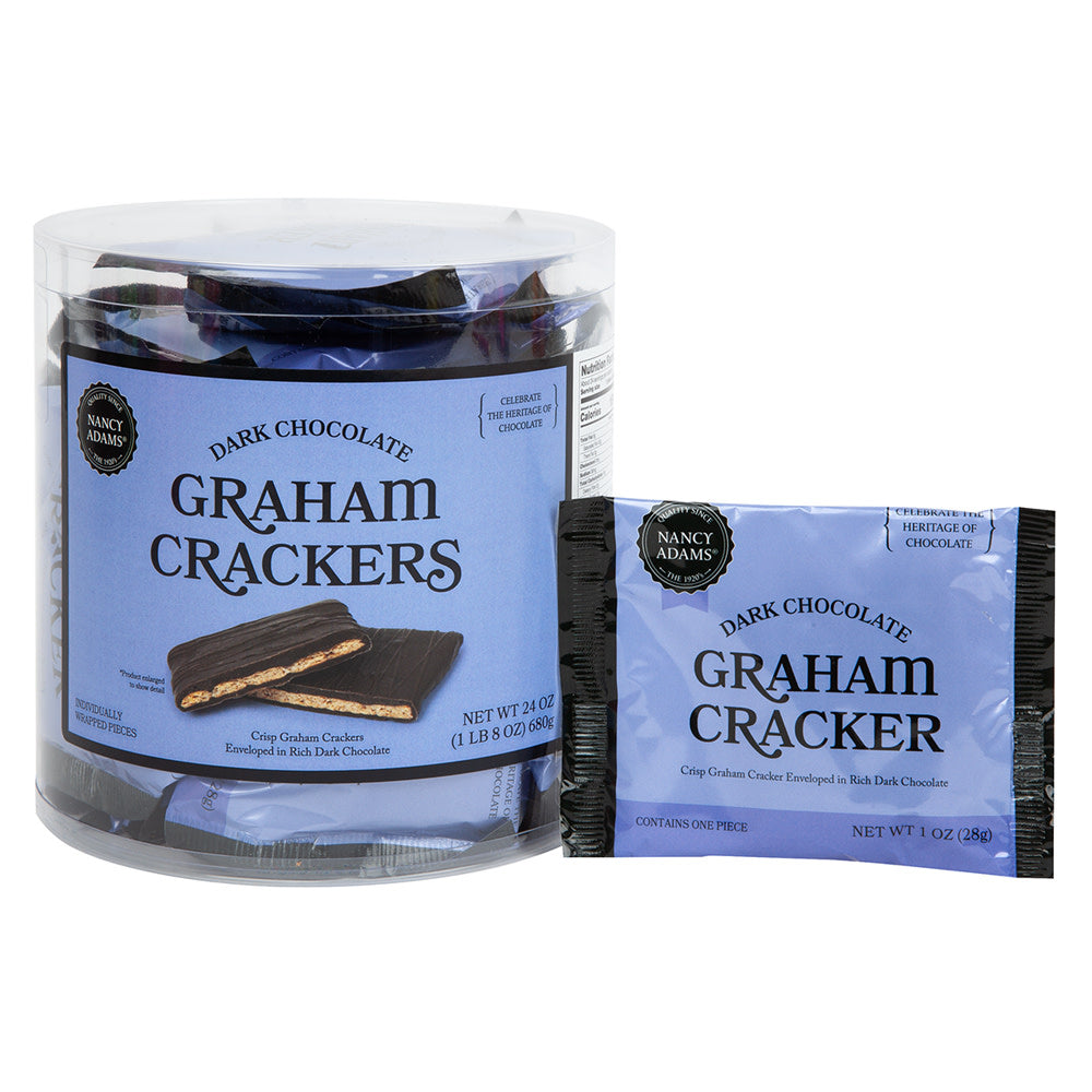 Wholesale Nancy Adams Dark Chocolate Graham Cracker Single Serve Tub- Bulk