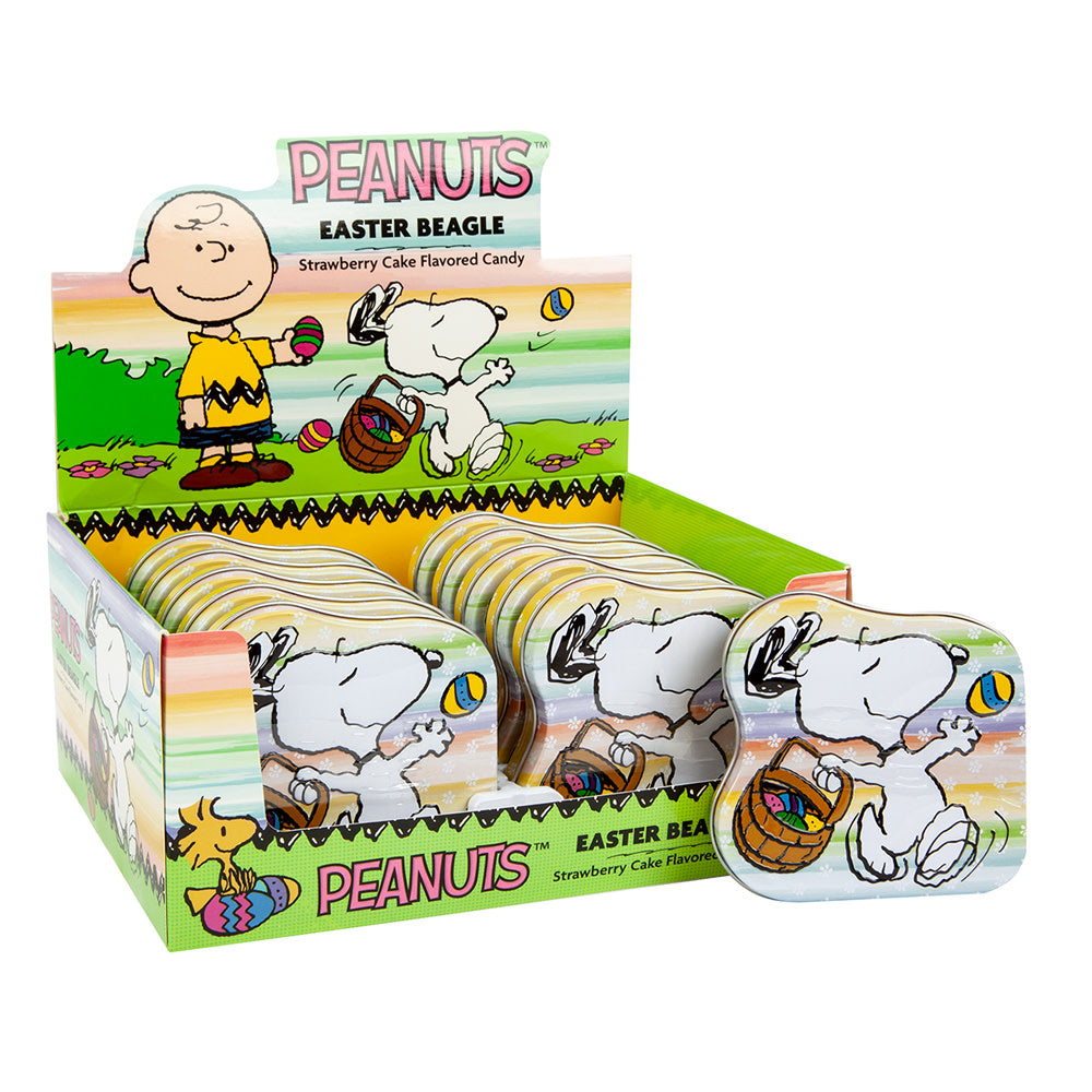 Wholesale Peanuts Strawberry Shortcake Easter Beagle 1.5 Oz Tin- Bulk
