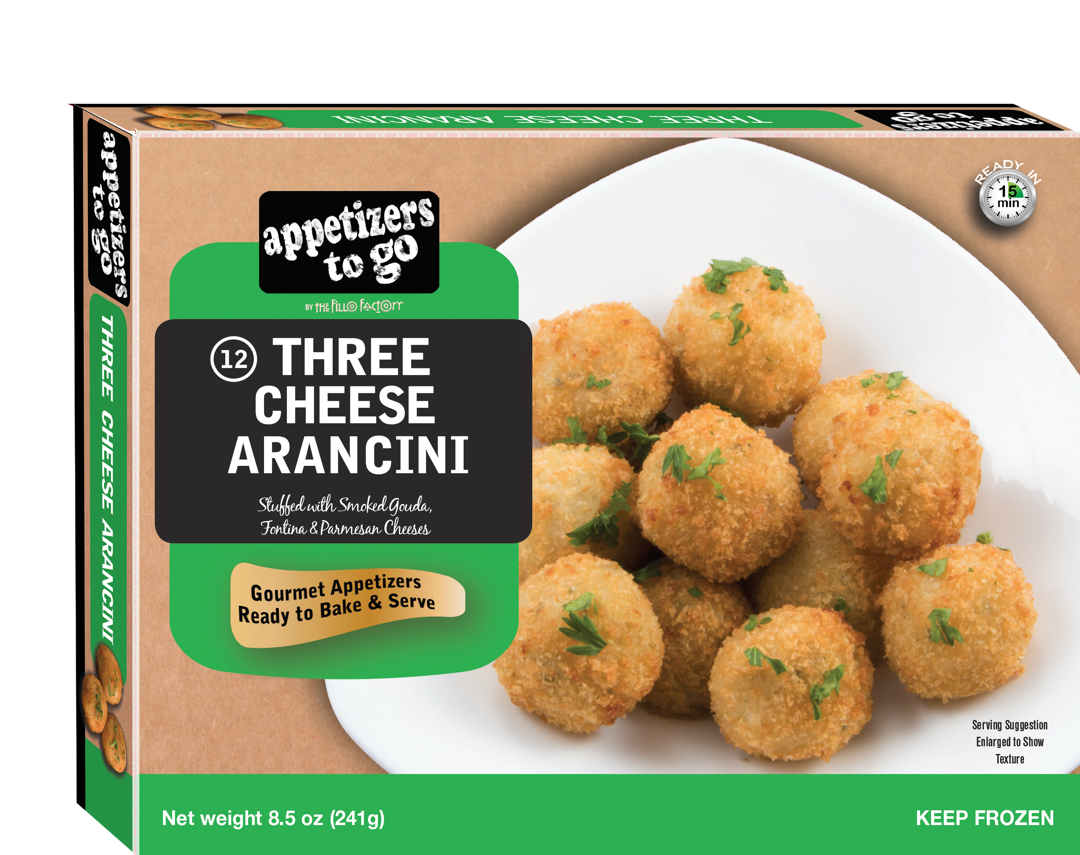 Wholesale Fillo Factory 3Cheese Arancini Bite- Bulk
