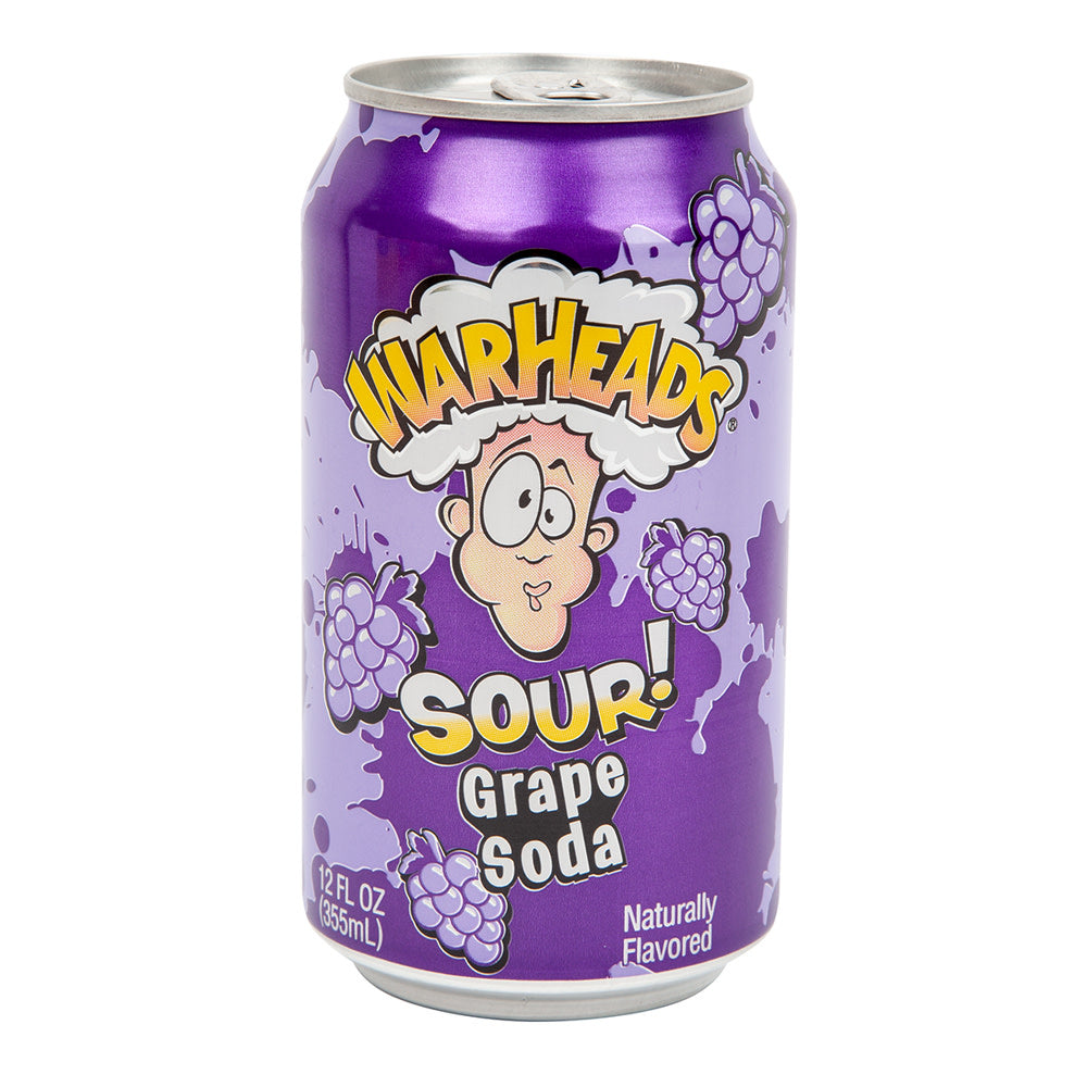 Wholesale Warheads Sour Grape Soda 12 Oz Can- Bulk