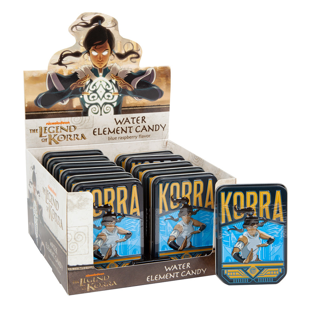 Wholesale Avatar The Legend Of Korra Water Element Blue Raspberry Candy 1 Oz Tin- Bulk