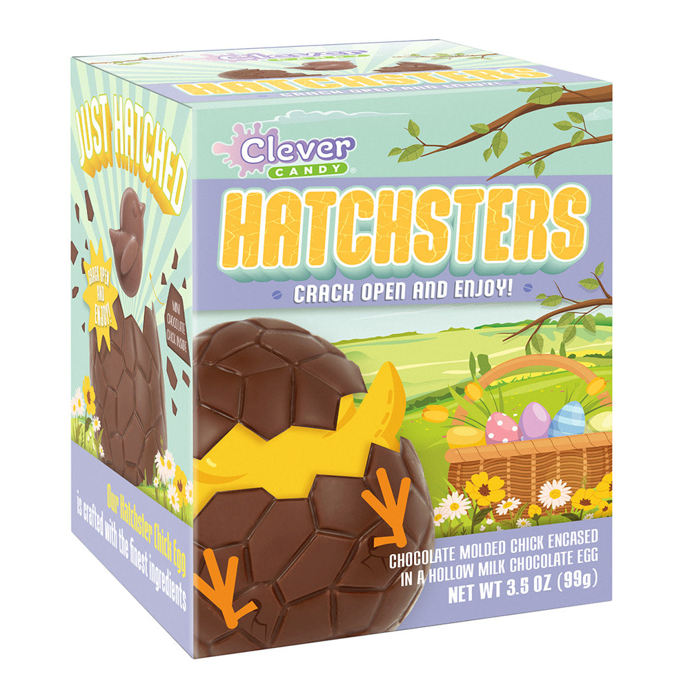 Wholesale Müttenberg Candy Hatchsters Milk Chocolate Hollow Egg With Chick 3.5 Oz Box- Bulk
