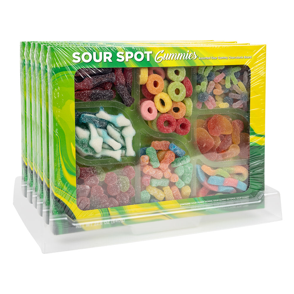 Wholesale BoxNCase Sour Spot Gummies Charcuterie Board 22.05 Oz Box- Bulk