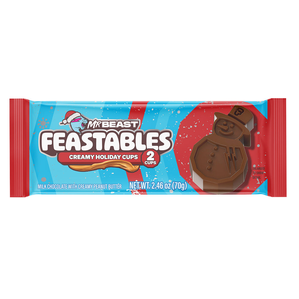 Wholesale Feastables Holiday Cup Peanut Butter 2 Piece 2.46 Oz- Bulk