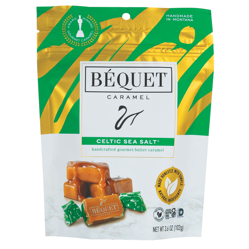 Wholesale Bequet Celtic Sea Salt Caramel 3.6 Oz Pouch- Bulk