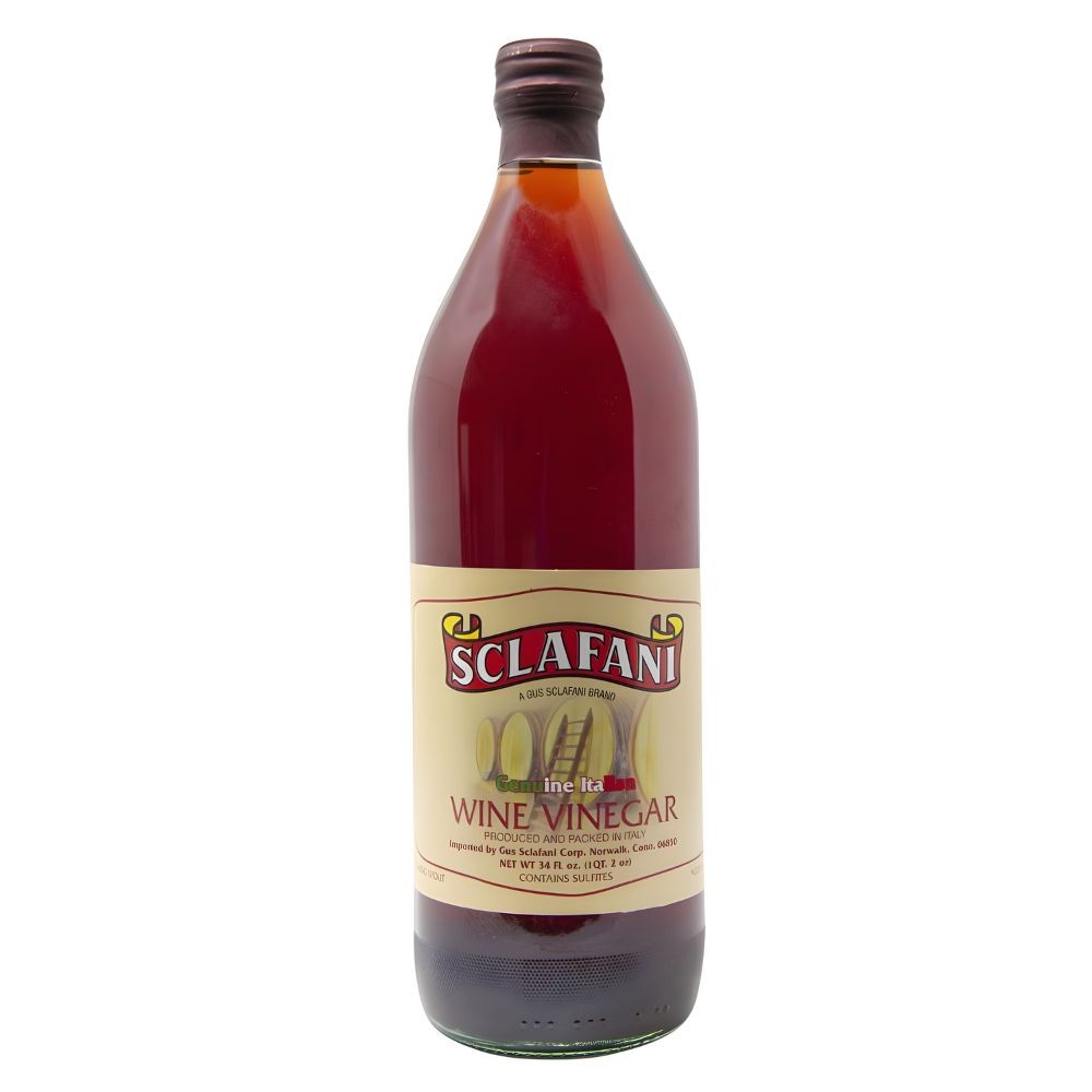 Wholesale Sclafani Italian Red Wine Vinegar Glass Bottle | 1 lt- Bulk