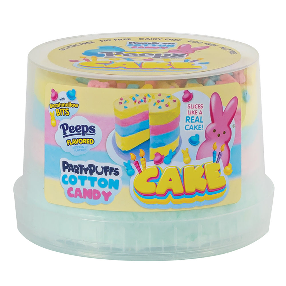 Wholesale Peeps Party Puffs Cotton Candy Cake 4.2 Oz Tub- Bulk