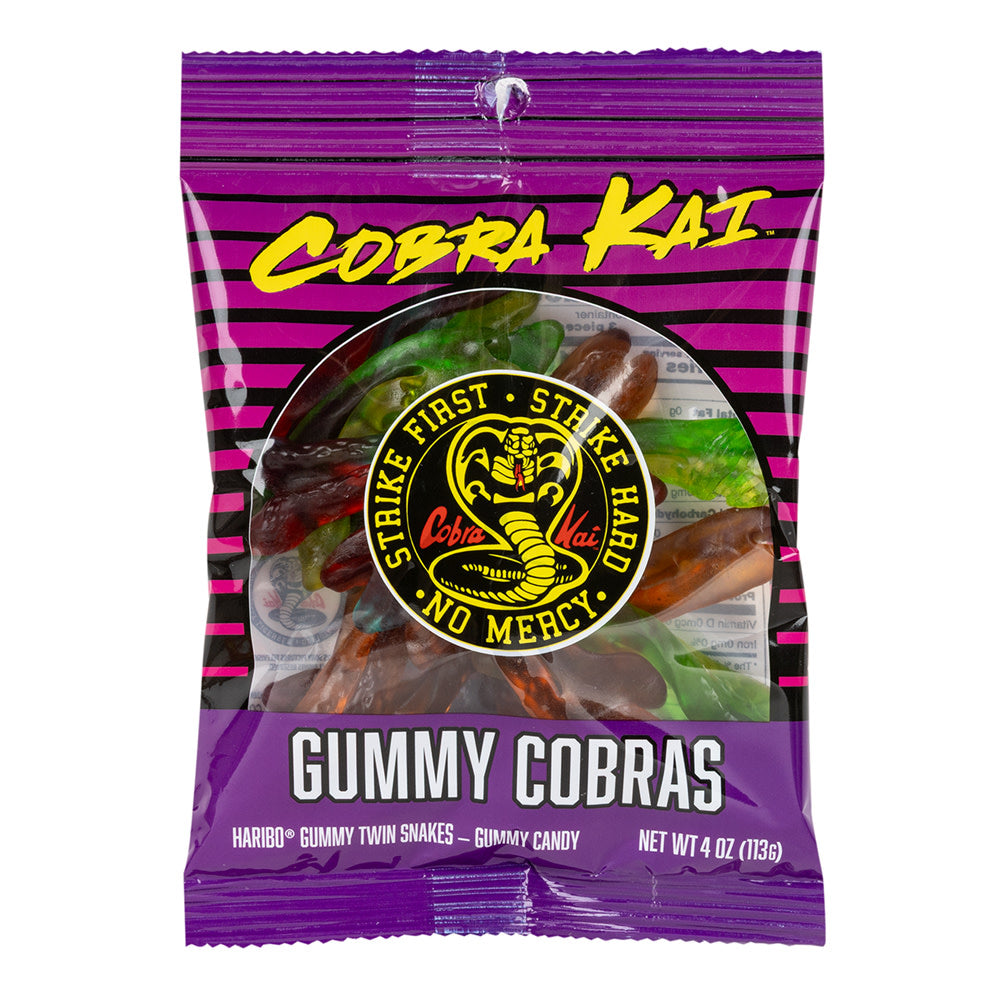 Wholesale Cobra Kai Gummy Cobras 4 Oz Peg Bag- Bulk