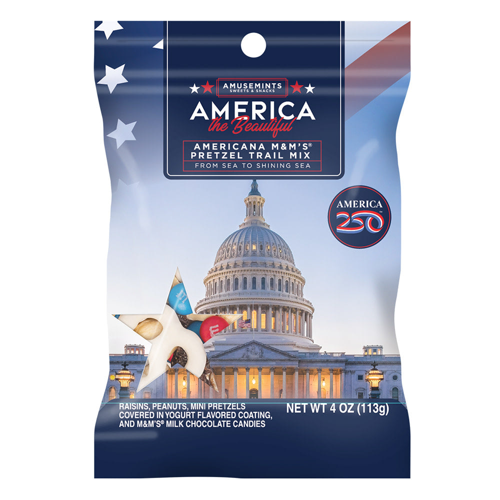 Wholesale MoMints America 250 M&M’S Americana Snack Mix 4 Oz Peg Bag- Bulk