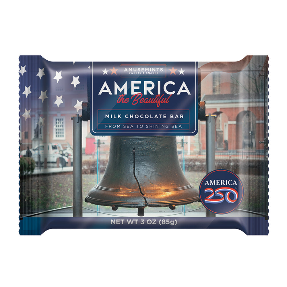 Wholesale MoMints America 250 Milk Chocolate 3 Oz Bar- Bulk