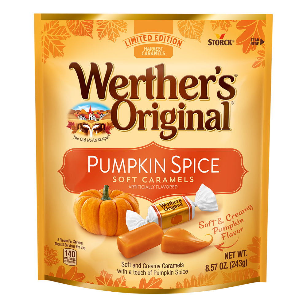 Wholesale Werther'S Original Pumpkin Spice Soft Caramels 8.57 Oz Pouch- Bulk