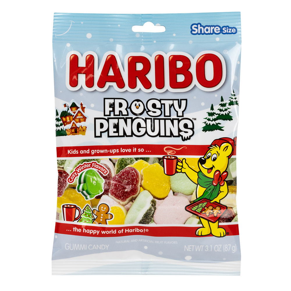 Wholesale Haribo Frosty Penguins 3.1 Oz Peg Bag- Bulk