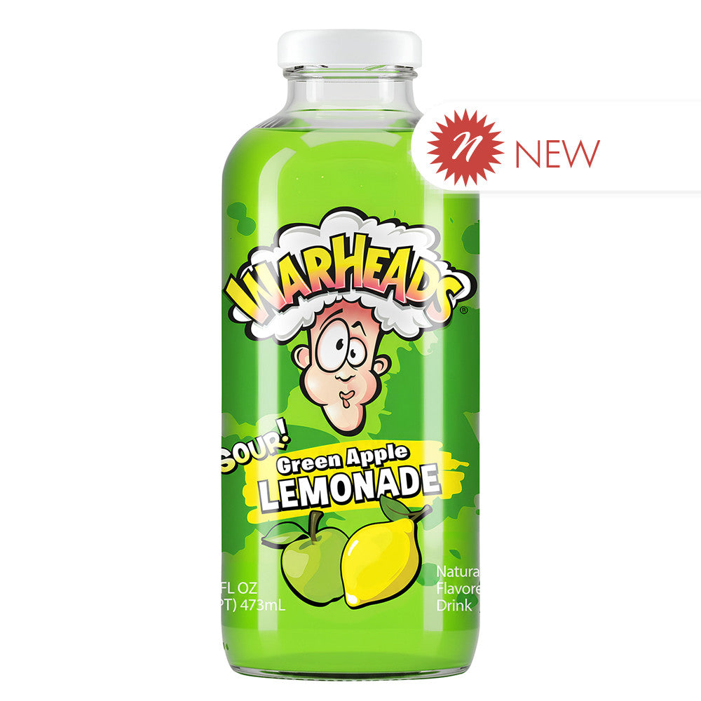 Wholesale Warheads Sour! Green Apple Lemonade 16 Oz Bottle- Bulk