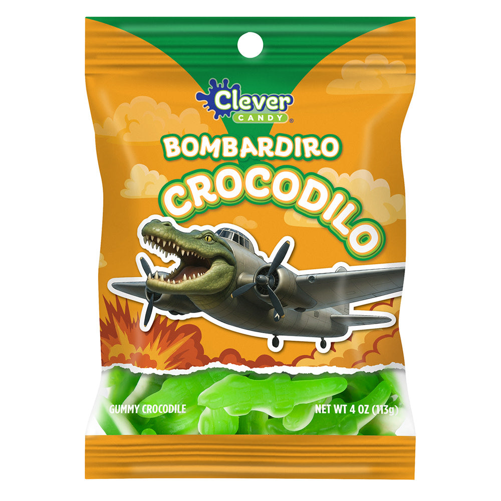 Wholesale Müttenberg Candy Italian Brainrot Bombardiro Crocodilo 4 Oz Peg Bag- Bulk