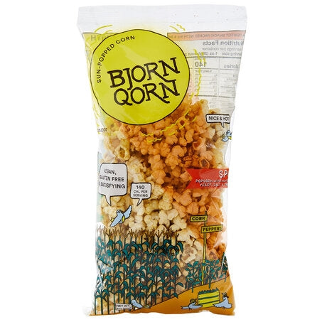 Wholesale Bjorn Qorn 3Oz Spicy Sun Popped Popcorn | 3 oz- Bulk