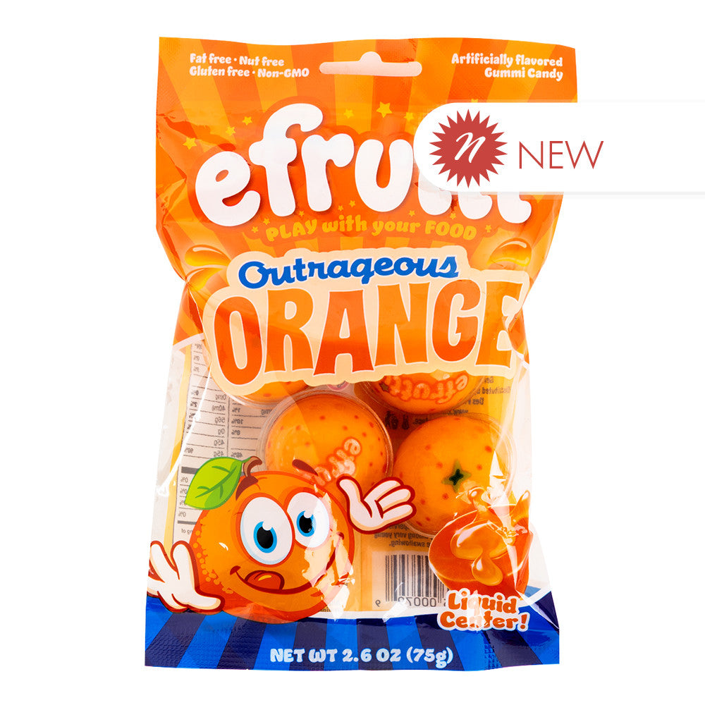 Wholesale Efrutti - Outrageous Orange Peg - 4Pc - 2.6Oz - Pk12- Bulk