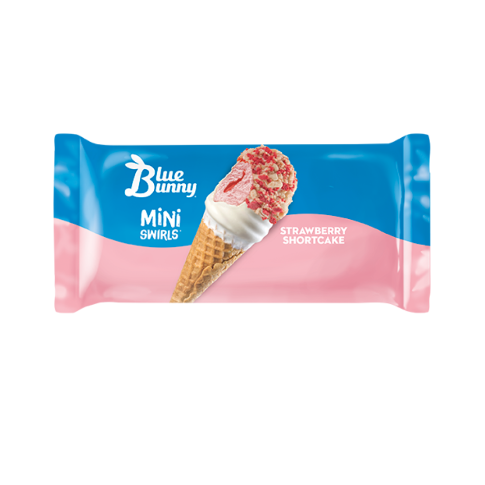 Wholesale Blue Bunny Mini Strawberry Shortcake Ice Cream Cone | 8 ct- Bulk